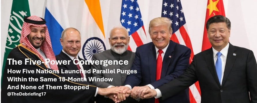 The Five-Power Convergence: How Five Nations Launched Parallel Purges
